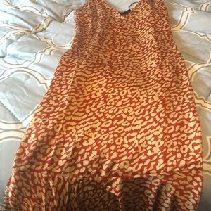 red leopard print frill dress